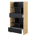 Lenart BED CONCEPT BC-28 Skapis dab artisan/czarny