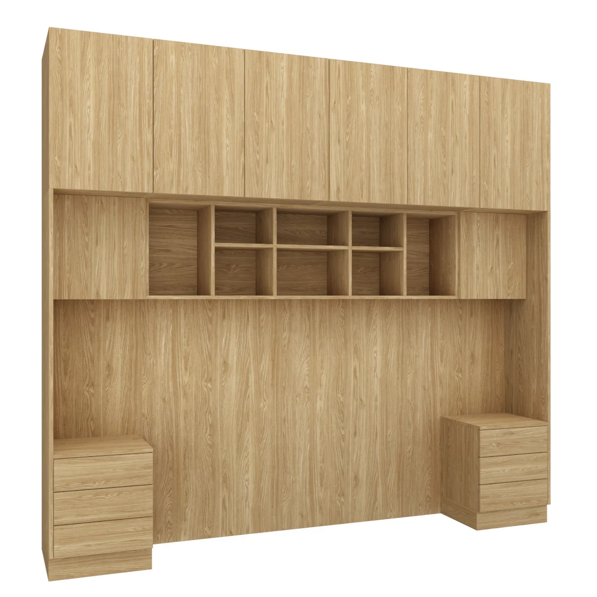 Gulta Sleep Varia Base 160 x 200 cm ar naktsgaldiņiem-eļļots ozols / eļļots ozols