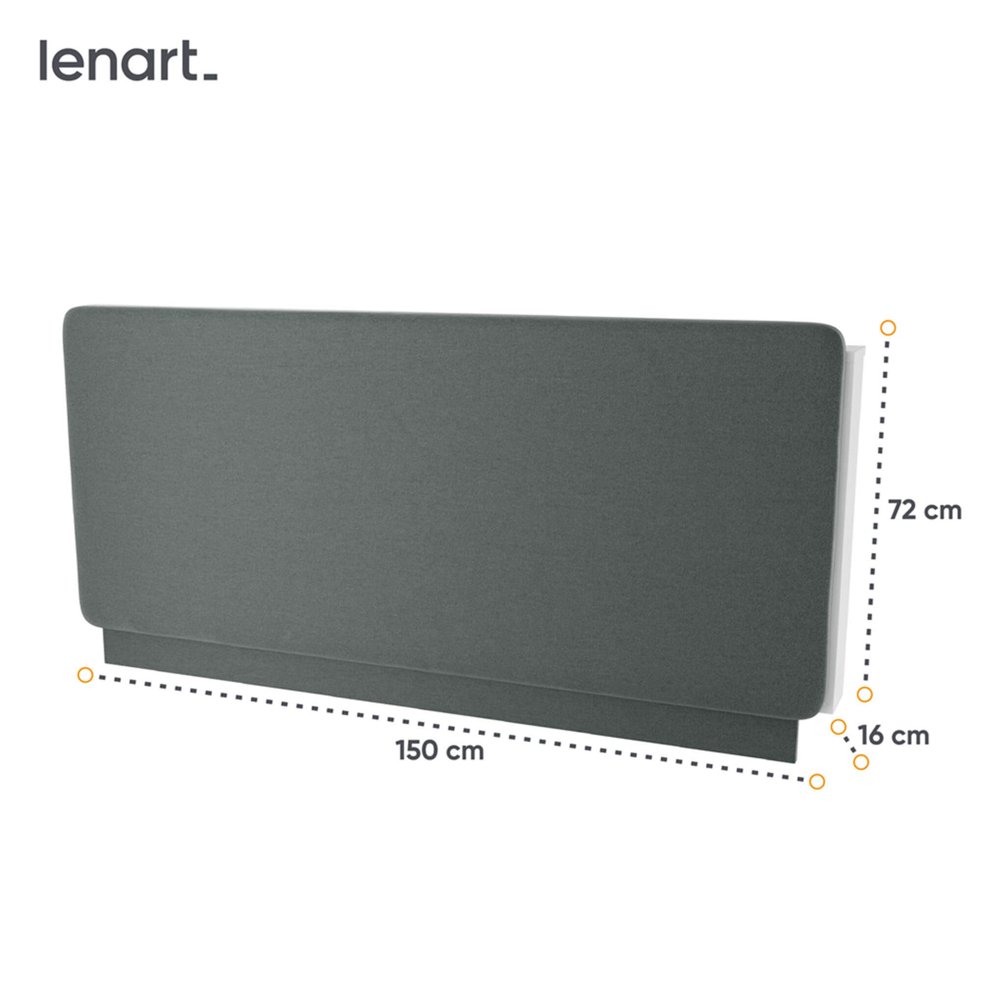Lenart CONCEPT PRO CP-12-polsterēts galvas balsts 140 CP-01-szary ART 82626 — 6 attēls