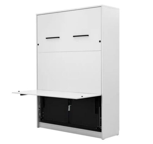 Vertikāla sienas gulta ar galdu GENIUS GS-P-V-B-140 – Bialy mat – New Elegance