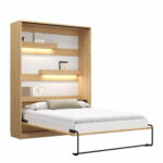 Vertikāla sienas gulta GENIUS GS-PV-120 Dab Olejowany New Elegance
