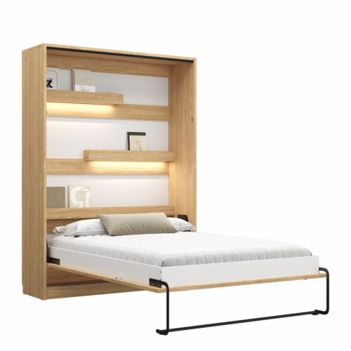 Vertikāla sienas gulta GENIUS GS-PV-120 Dab Olejowany New Elegance