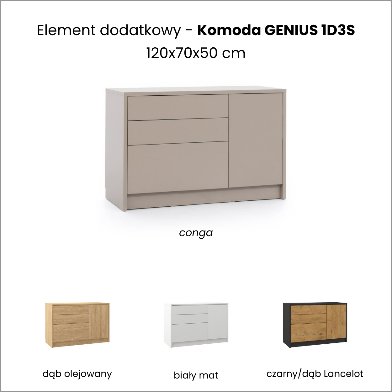 Vertikāla sienas gulta GENIUS GS-PV-140 Congo New Elegance — 7 attēls