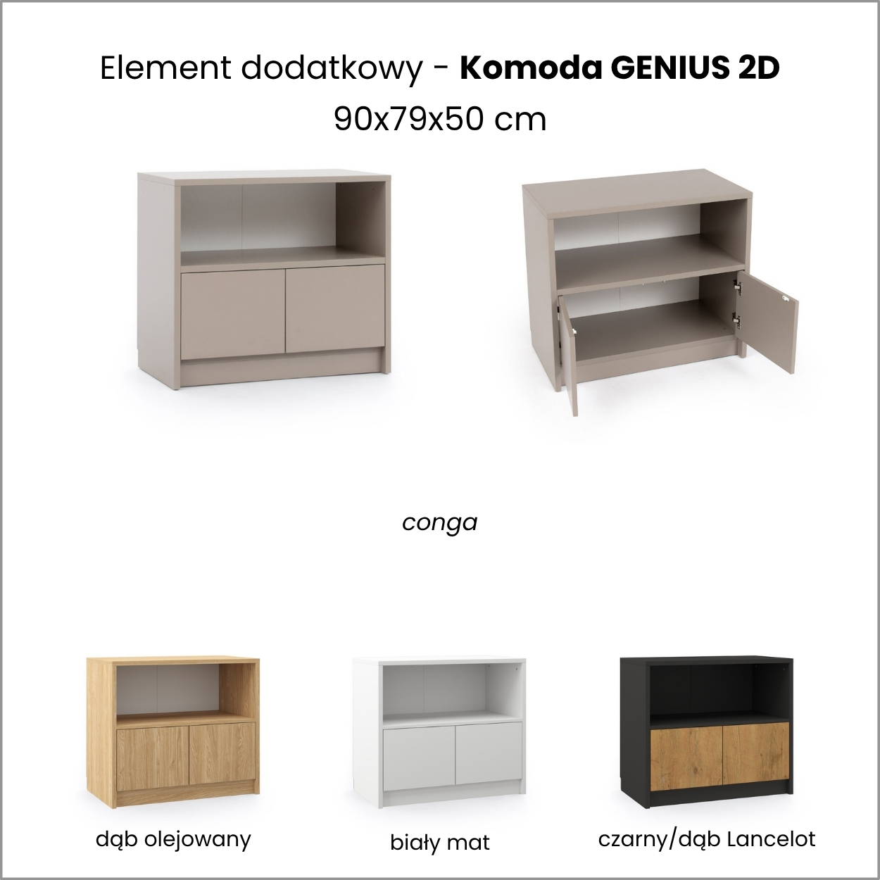 Vertikāla sienas gulta GENIUS GS-PV-140 Congo New Elegance — 8 attēls