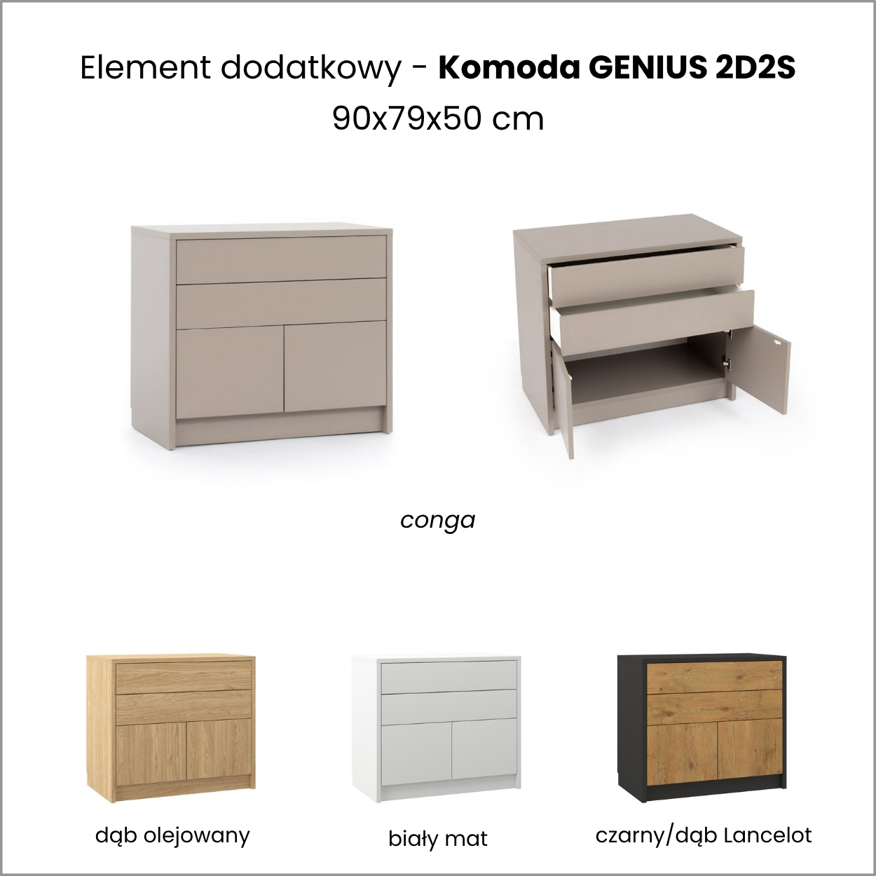 Vertikāla sienas gulta GENIUS GS-PV-140 Congo New Elegance — 9 attēls