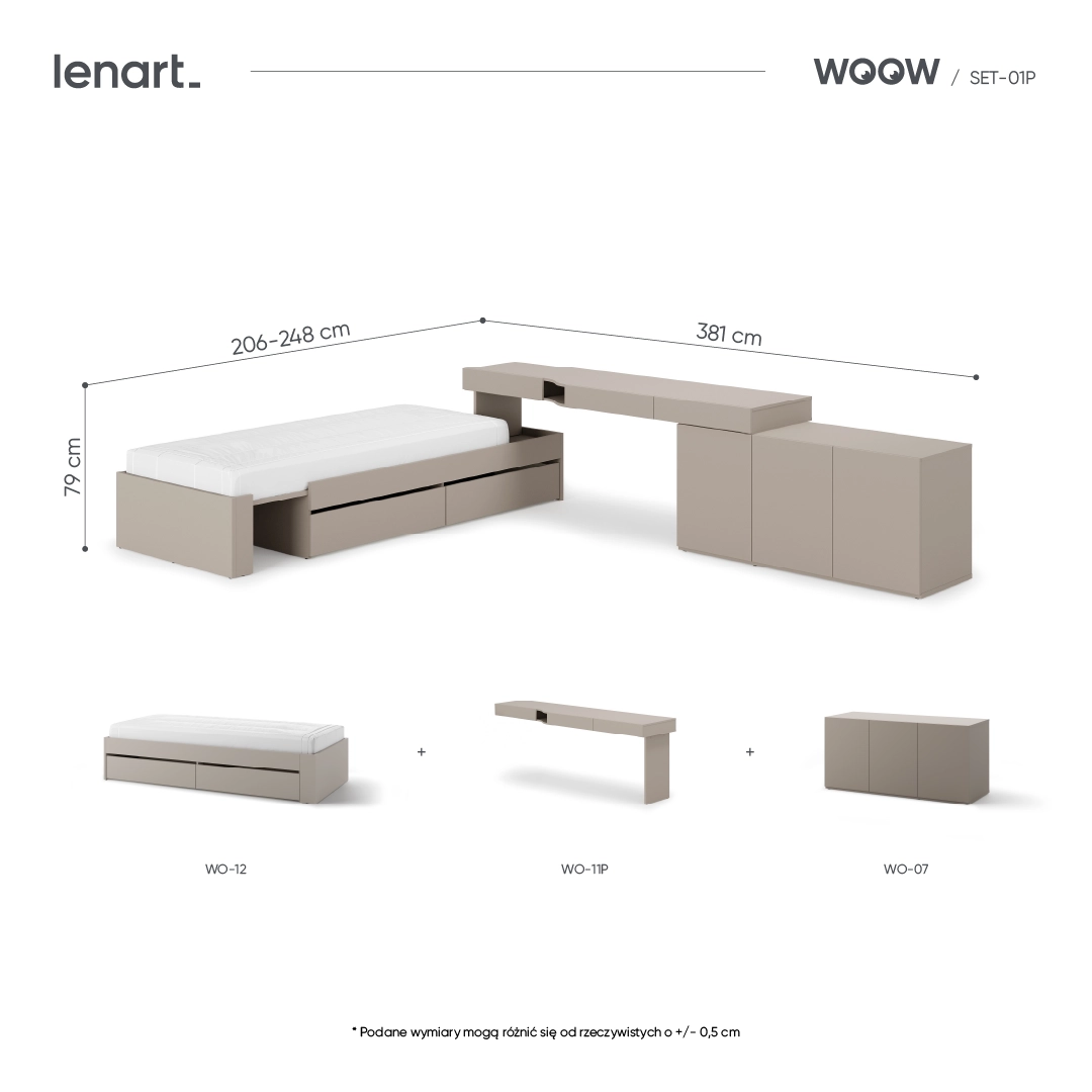Mēbeļu komplekts WOOW SET-WOS1P Lenart — 7 attēls