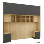 Gulta Sleep Varia Base 160 x 200 cm ar naktsgaldiņiem-eļļots ozols / grafīts