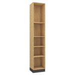 Plaukts SLEEP VARIA 45 cm ar atvērtu plauktu - eļļots ozols / Grafīts