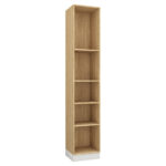Plaukts SLEEP VARIA 45 cm ar atvērtu plauktu - eļļots ozols / Balts Matēts