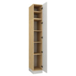 Drēbju skapis SLEEP VARIA 1d 35 cm ar plauktiem - Eļļots Ozols / Balts Matēts