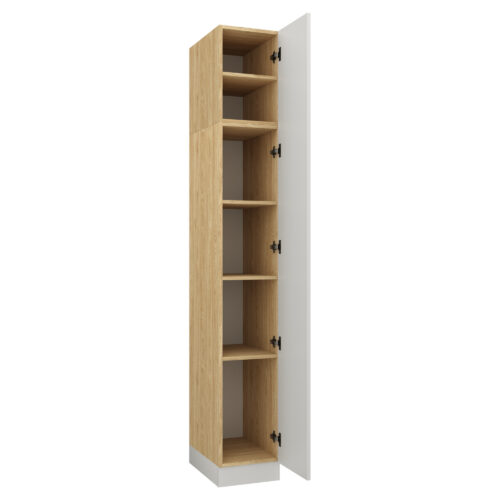 Drēbju skapis SLEEP VARIA 1d 35 cm ar plauktiem – Eļļots Ozols / Balts Matēts