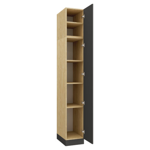 Drēbju skapis SLEEP VARIA 1d 35 cm ar plauktiem – Eļļots Ozols / Grafīts