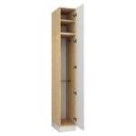 Viendurvju skapis SLEEP VARIA 35 cm plats ar pakaramiem – Eļļots Ozols / Balts Spīdums