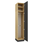Skapis SLEEP VARIA 1D ar pakaramo un plauktu 45 cm – Eļļots Ozols / Grafīts