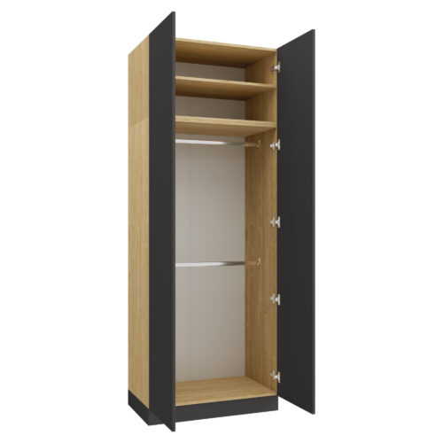Divdurvju skapis Sleep Varia 90 cm Eļļots Ozols / Grafīts