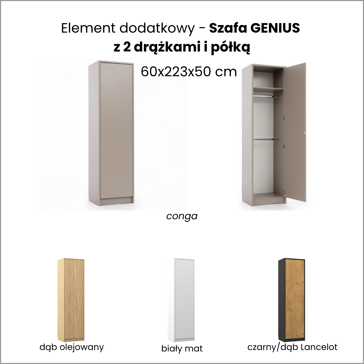 Vertikāla sienas gulta GENIUS GS-PV-140 Congo New Elegance — 16 attēls