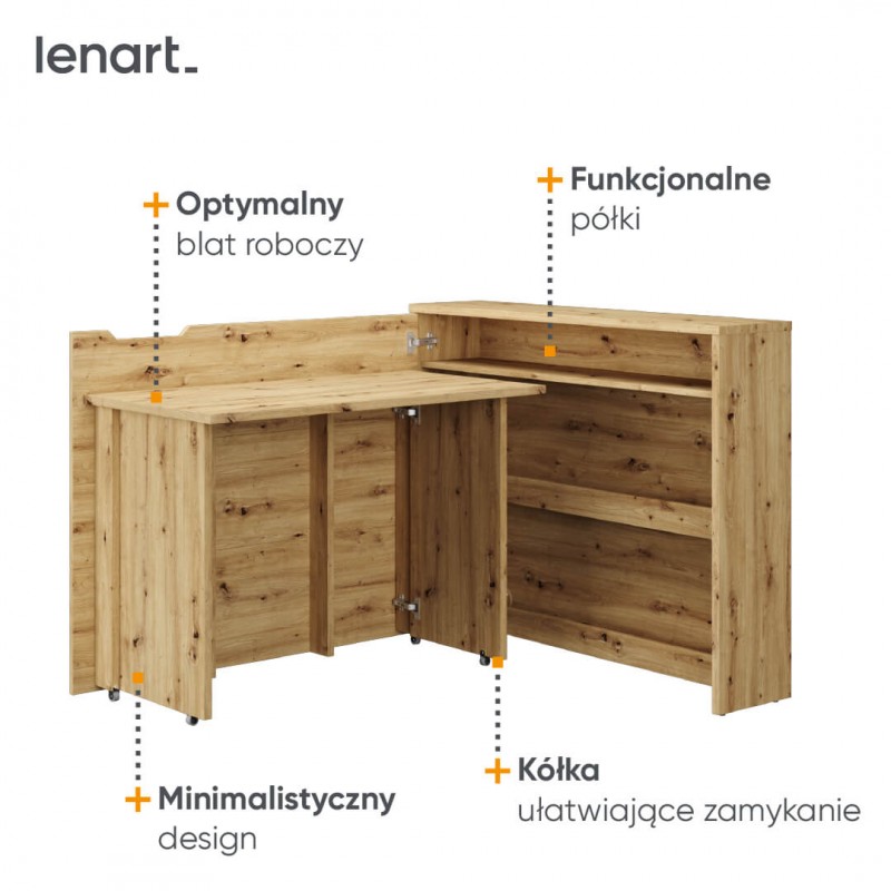 Lenart WORK CONCEPT Rakstāmgalds CW-01L dab artisan — изображение 12