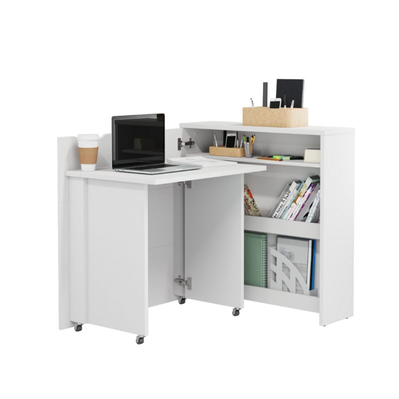 Lenart WORK CONCEPT SLIM Rakstāmgalds 90 CW-02L balts polisk