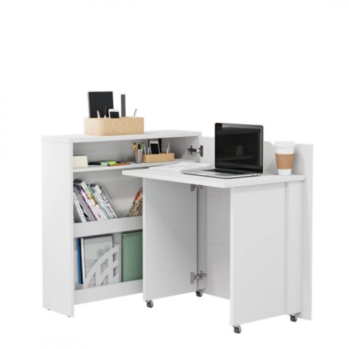 Lenart WORK CONCEPT SLIM Rakstāmgalds 90 CW-02P balts polisk