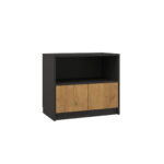 Kumode GS-K-2D Czarny/Dąb Lancelot GENIUS New Elegance