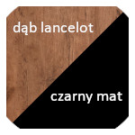 GENIUS jaunā vertikālā gulta – Czarny/Dąb Lancelot New Elegance