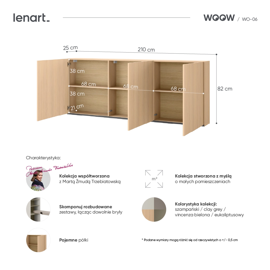 Piekaramais skapis WOOW WO 06 Lenart — 4 attēls