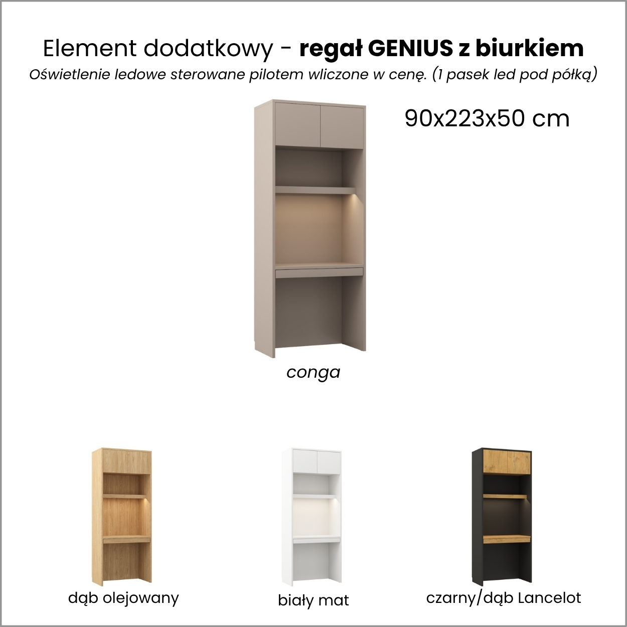 Vertikāla sienas gulta GENIUS GS-PV-140 Congo New Elegance — 14 attēls