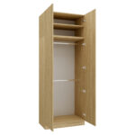 Divdurvju skapis Sleep Varia 90 cm Eļļots Ozols / Eļļots Ozols