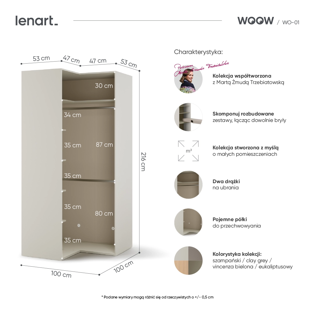Stūra skapis WOOW WO 01 Lenart — изображение 6