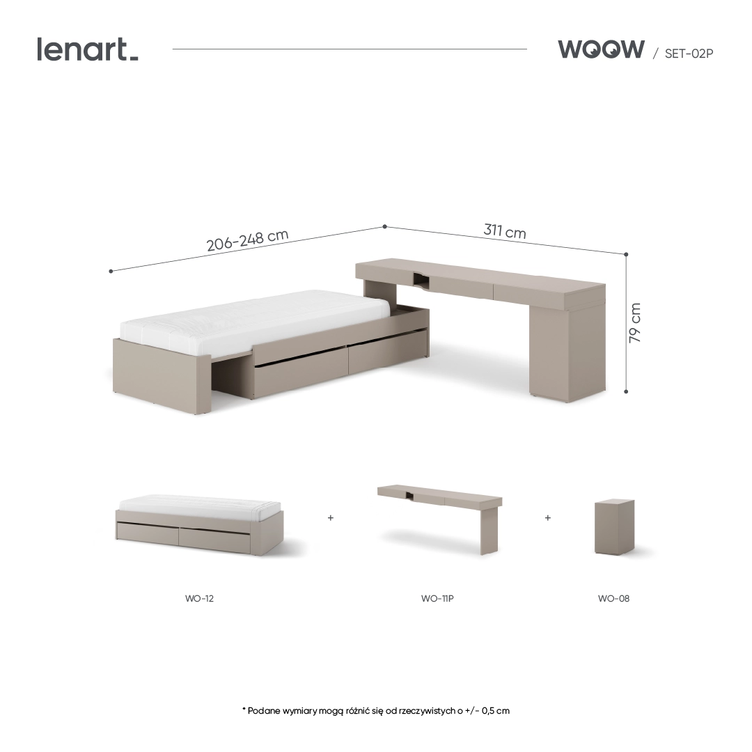 Mēbeļu komplekts WOOW SET-WOS2P Lenart — изображение 9