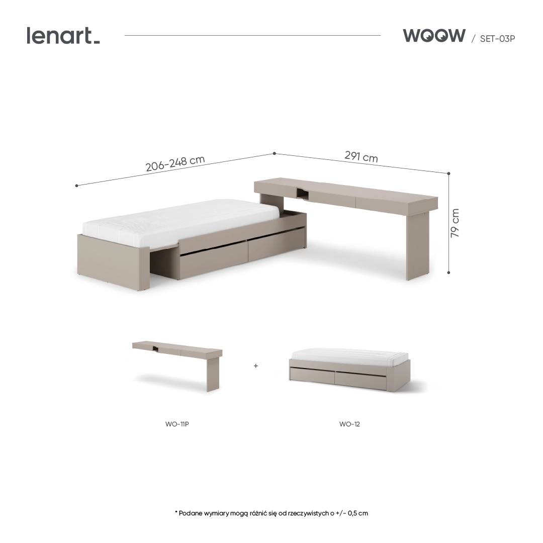 Mēbeļu komplekts WOOW SET-WOS3P Lenart — 7 attēls
