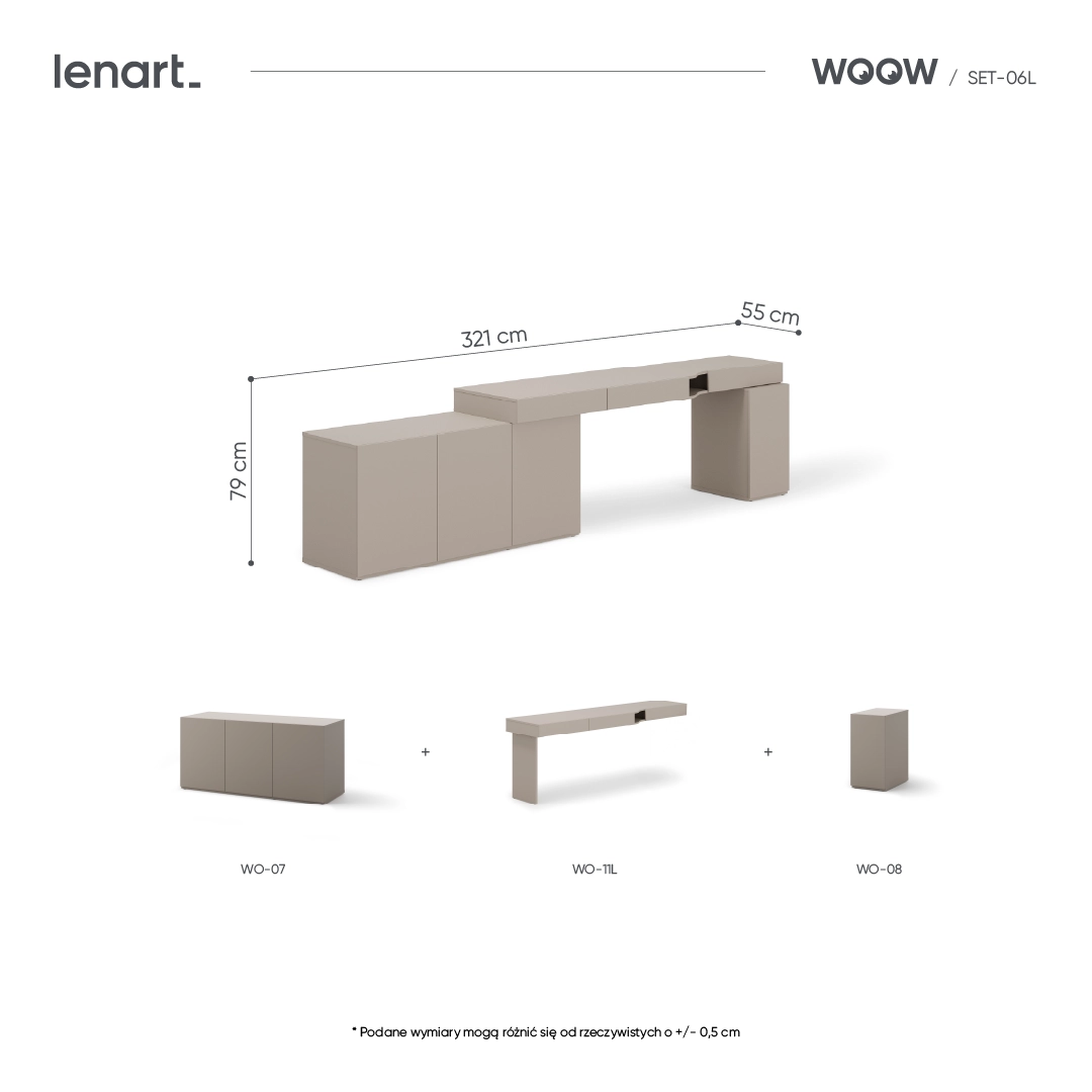 Mēbeļu komplekts WOOW SET-WOS6L Lenart — изображение 7