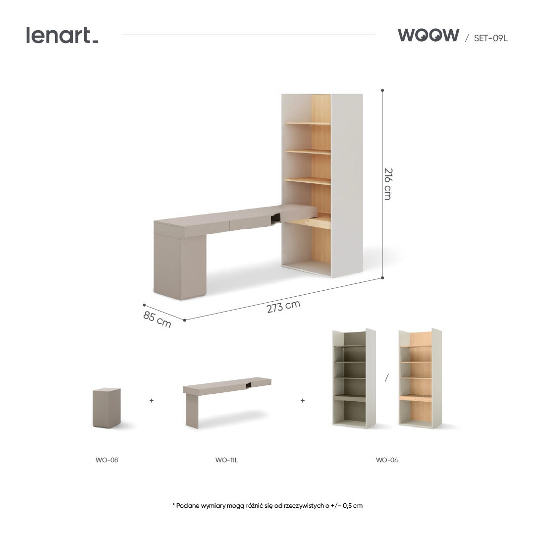 Mēbeļu komplekts WOOW SET-WOS9LVB Lenart — изображение 5