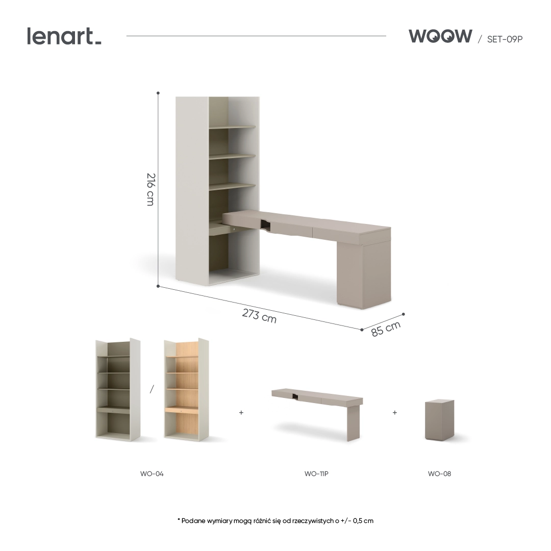 Mēbeļu komplekts WOOW SET-WOS9PE Lenart — 5 attēls
