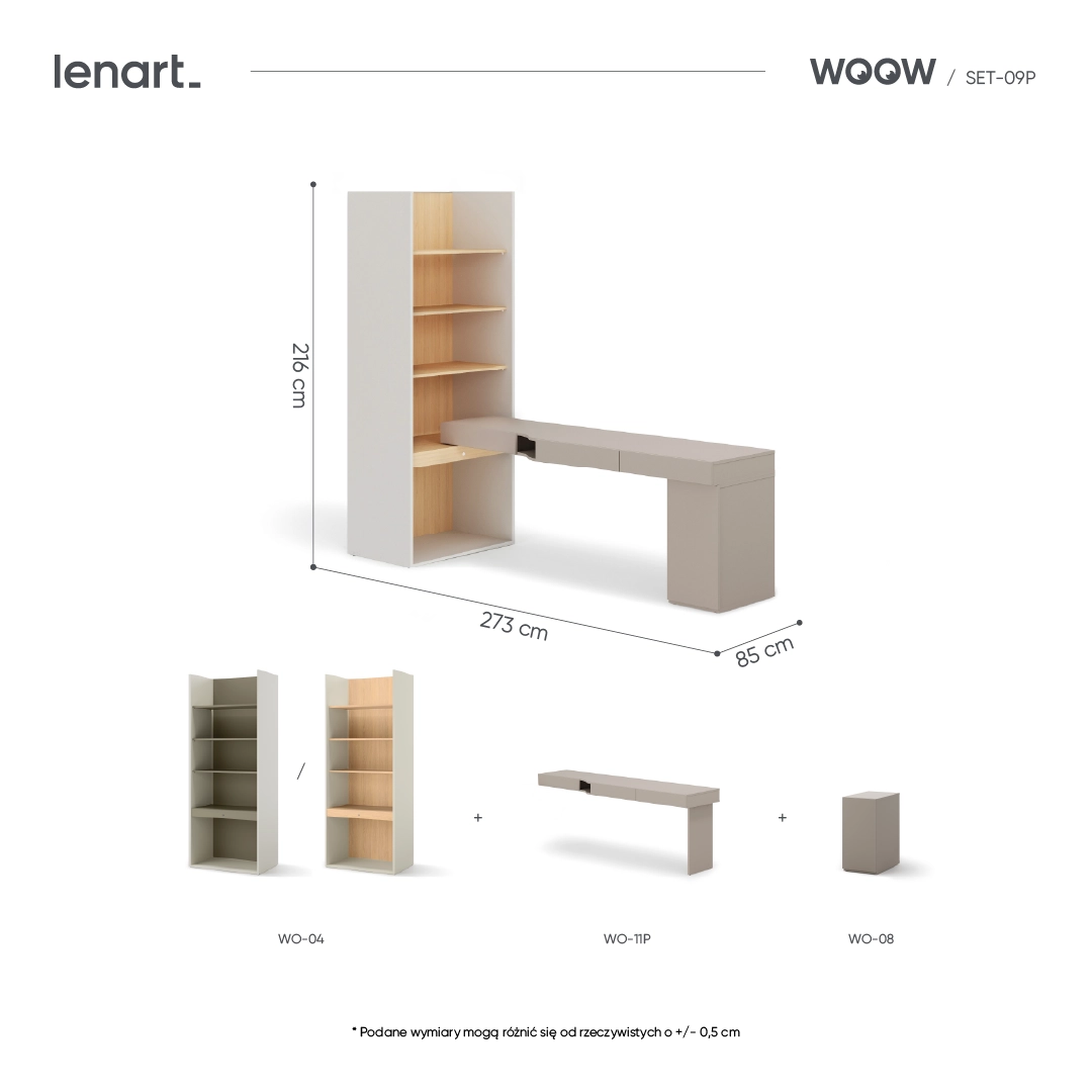 Mēbeļu komplekts WOOW SET-WOS9PVB Lenart — 5 attēls