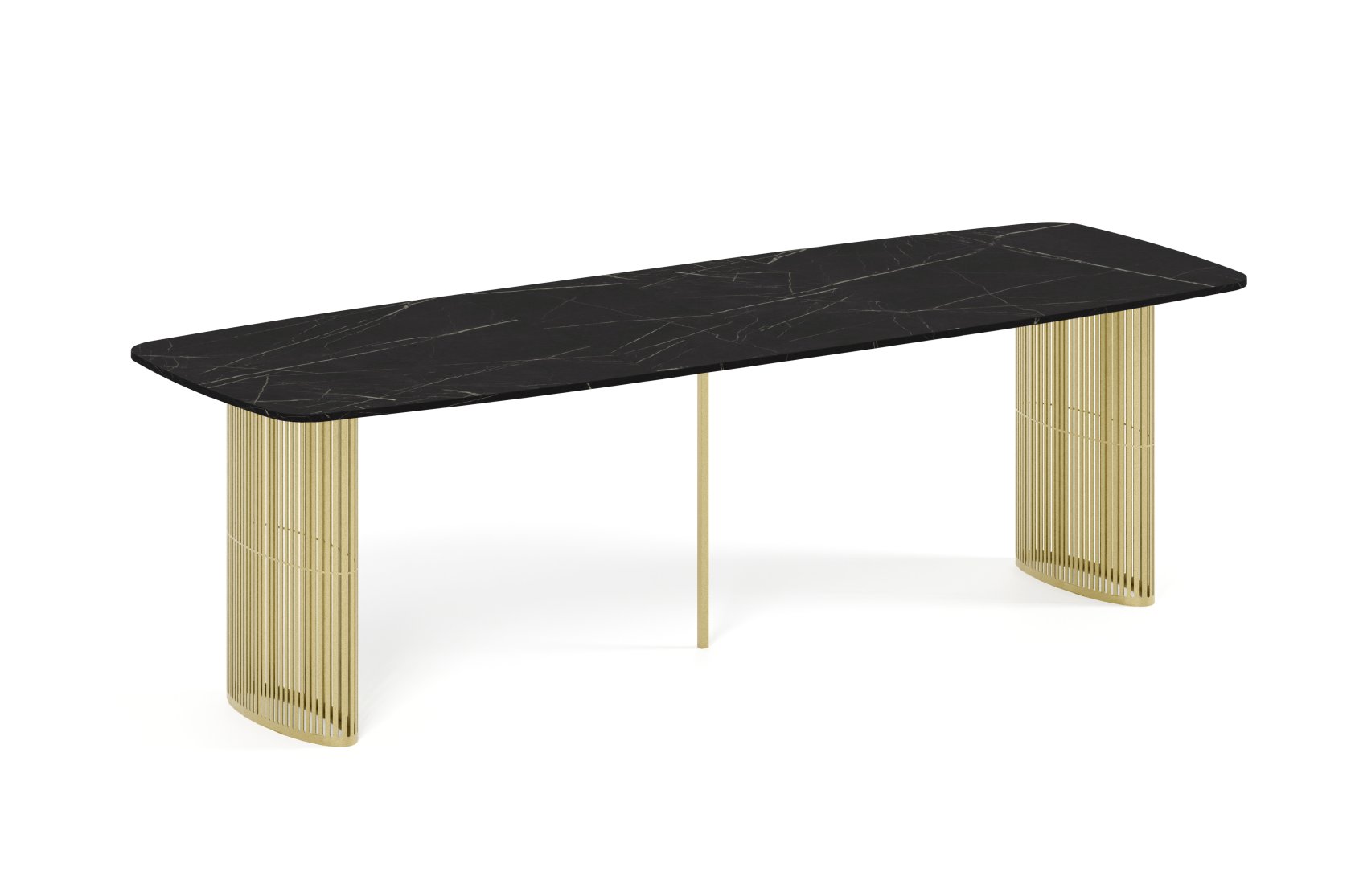 ARCADIA galds 160 cm zelta/vara krāsā — 3 attēls