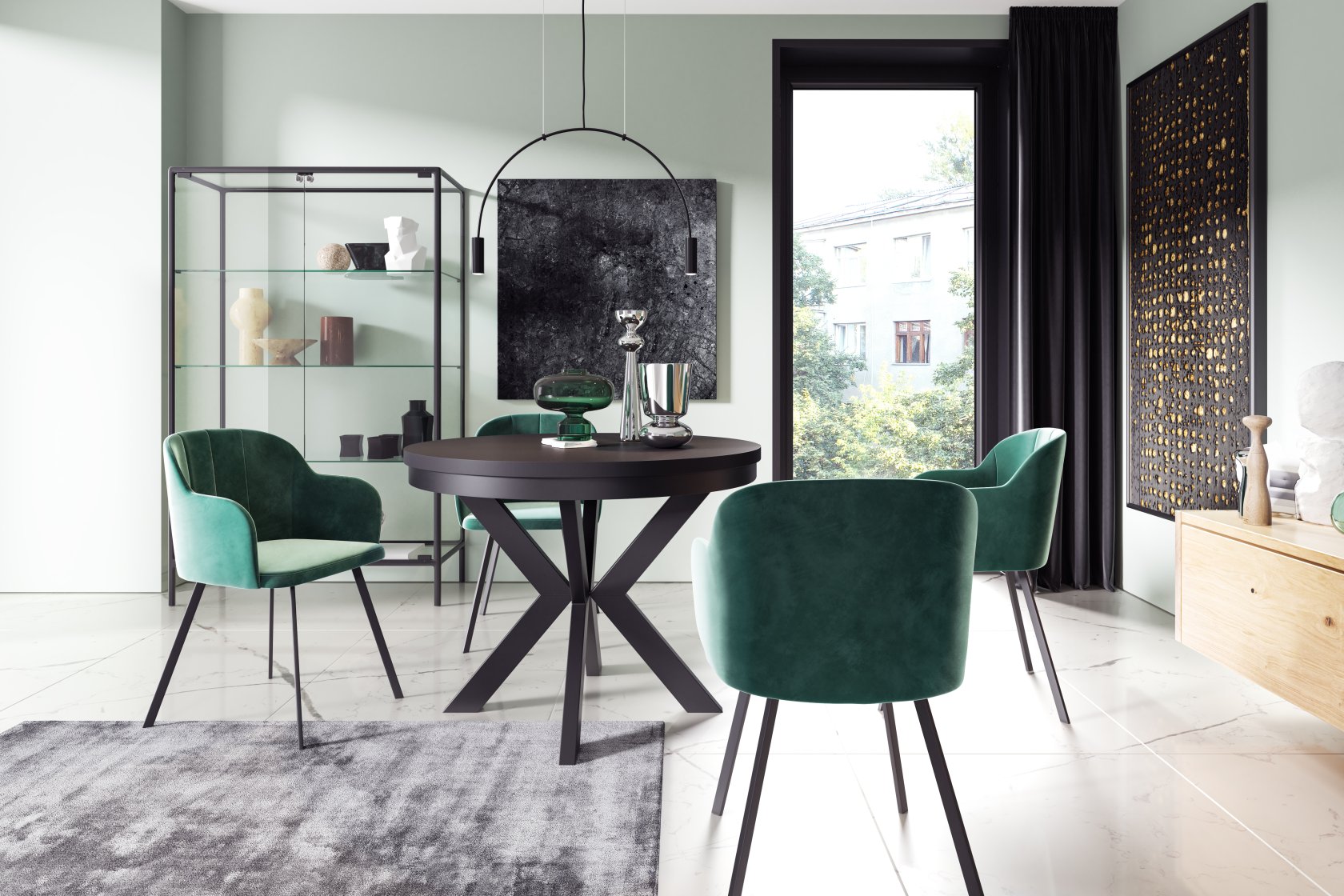 EDDER galds 120 cm ar apmali
